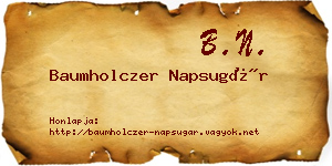 Baumholczer Napsugár névjegykártya